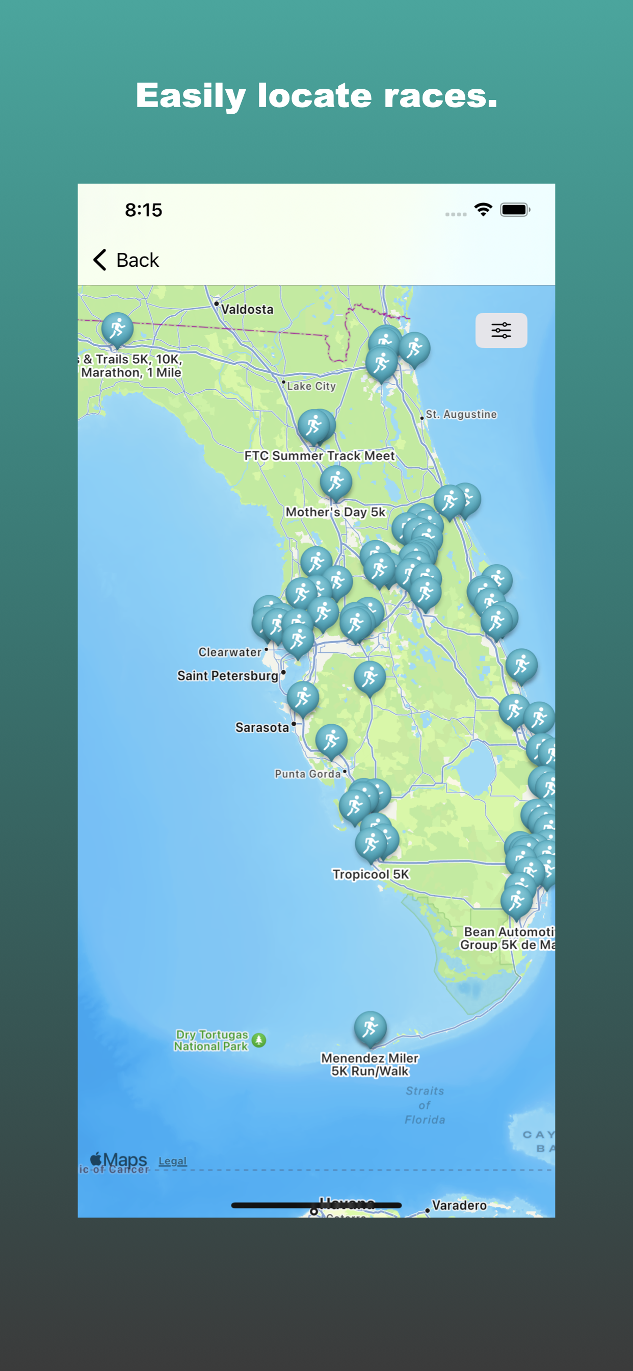 Let's Race App Preview Map